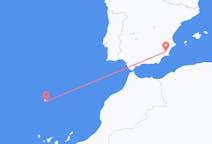 Loty z Funchal, Portugalia do Murcji, Hiszpania