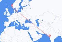 Flyreiser fra Mumbai, India til Haugesund, Norge