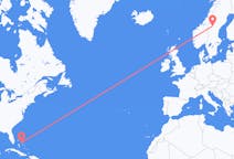 Flüge von Nord-Eleuthera, die Bahamas nach Östersund, Schweden