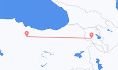 来自亚美尼亚葉里溫目的地 土耳其托卡特的航班