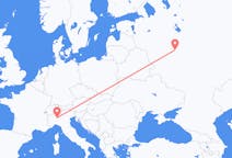 Flyg från Moskva, Ryssland till Milano, Italien