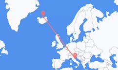 Loty z Grimsey, Islandia do Ankony, Włochy