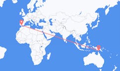 Flyreiser fra Daru, Papua Ny-Guinea til Sevilla, Spania