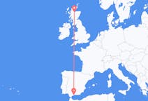 Flyrejser fra Málaga, Spanien til Inverness, Skotland