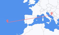 Flug frá Mostar, Bosníu og Hersegóvínu til Ponta Delgada, Portúgal