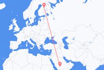 Flights from Wadi ad-Dawasir, Saudi Arabia to Kajaani, Finland