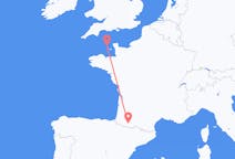 Flyg från Lourdes (kommun i Brasilien, São Paulo, lat -20,94, long -50,24) till Guernsey