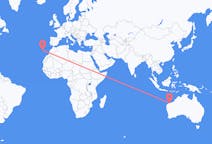 Vluchten van Karratha, Western Australia, Australië naar Funchal, Portugal