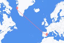 그린란드 마니초크에서 출발해 스페인 무르시아로(으)로 가는 항공편