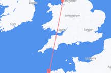 Flyg från Brest, Frankrike till Liverpool, England