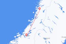Flug frá Þrándheimi, Noregi til Mosjøen, Noregi