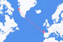 Vluchten van Maniitsoq, Groenland naar Vigo, Spanje