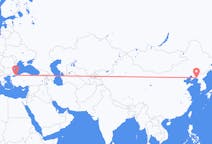 Flyrejser fra Dandong, Kina til Istanbul, Tyrkiet
