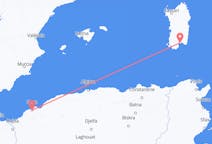 Vluchten van Oran, Algerije naar Cagliari, Trento, Italië