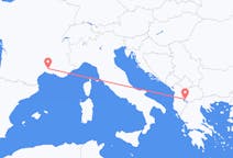 Voli da Ocrida, Macedonia del Nord a Nîmes, Francia