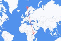 Flyreiser fra Nairobi, Kenya til Bodø, Norge