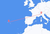 Flyg från Milano, Italien till Terceira, Portugal