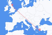Flights from Durham, England, the United Kingdom to Rhodes, Greece