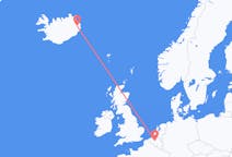 Vluchten van Egilsstaðir, IJsland naar Brussel, België