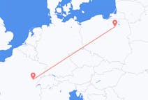 Flyrejser fra Dole, Frankrig til Szymany, Szczytno Amt, Polen