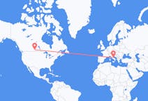 Flyg från Regina, Saskatchewan, Kanada till Pescara, Italien