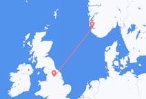 Flyg från Stavanger, Norge till Leeds, England