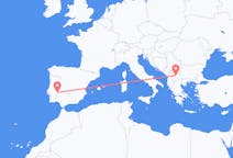 Loty z Skopje, Macedonia Północna do Badajoz, Hiszpania