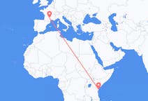 Flyreiser fra Mombasa, Kenya til Rodez, Frankrike
