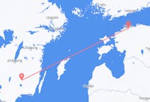 Lennot Växjöstä, Ruotsista Tallinnaan, Viroon