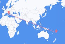 Flyrejser fra Kadavu Island, Fiji til Napoli, Italien