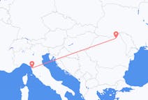 Vluchten van Suceava, Roemenië naar Pisa, Italië