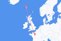 Flyg från Sørvágur, Färöarna till Tours, Frankrike