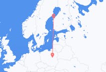 Vols de Vaasa, Finlande pour Varsovie, Pologne