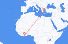 Flights from Abidjan to Athens