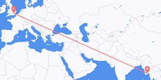 Flights from Myanmar (Burma) to the United Kingdom
