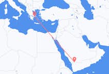 Vluchten van Najran, Saoedi-Arabië naar Athene, Griekenland