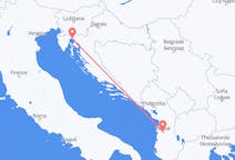 Flug frá Rijeka til Tírana