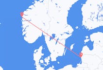 Vluchten van Palanga naar Florø