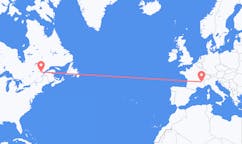 Flyg från Saguenay, Kanada till Grenoble, Kanada