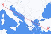 Flights from Antalya to Milan