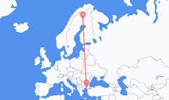 Flyg från Pajala, Sverige till Alexandroupolis, Grekland