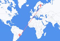 Flyreiser fra Florianópolis, Brasil til Joensuu, Finland