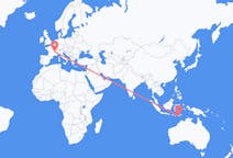 Flights from Kupang, Indonesia to Lyon, France