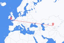 Flyreiser fra Turkistan, Kasakhstan til Newquay, England