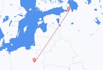 Vluchten van Sint-Petersburg, Rusland naar Warschau, Polen