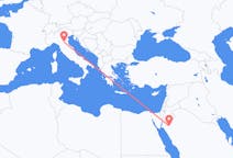 Flyreiser fra Tabuk, Saudi-Arabia til Bologna, Italia