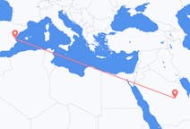 Flyreiser fra Riyadh, til Valencia