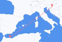 Flyg från Melilla, Spanien till Zagreb, Kroatien