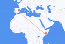 出发地 索马里出发地 摩加迪休目的地 西班牙穆尔西亚的航班