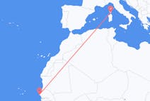 Loty z Dakar, Senegal z Figari, Francja